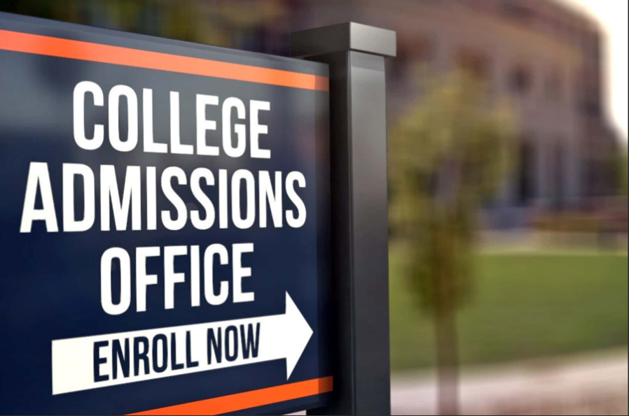 college admissions office sign 