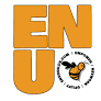 large gold letters e,n,u and a picture of a bumblebee