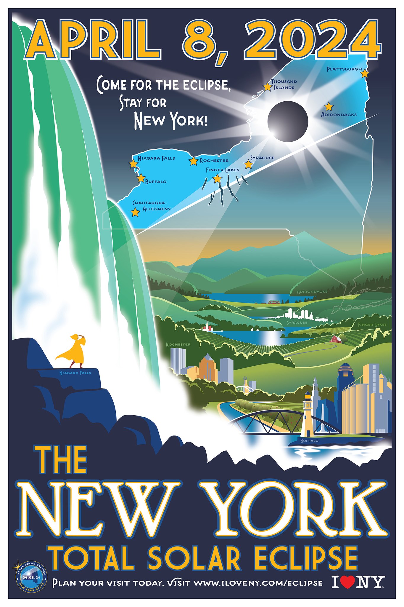 New York total solar eclipse April 8, 2024