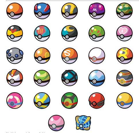 List of Pokemon ball