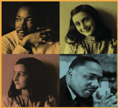 Pictures of Anne Frank & Martin Luther King Jr.