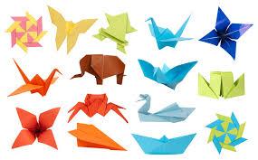 colorful origami animals and flowers