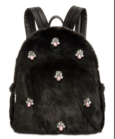 Black Backpack that has been bejeweled