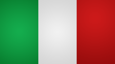 Green, white, red Italy flag.