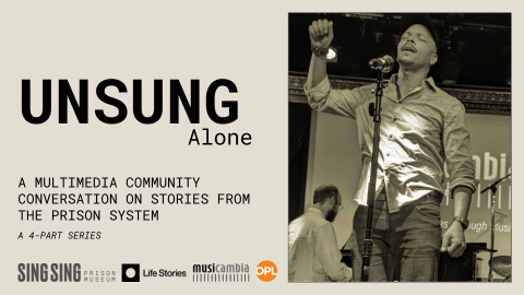 African American man with fist in the air on a black and white background.