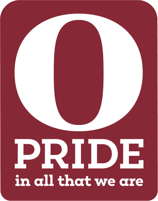 Ossining School District Logo maroon and white.